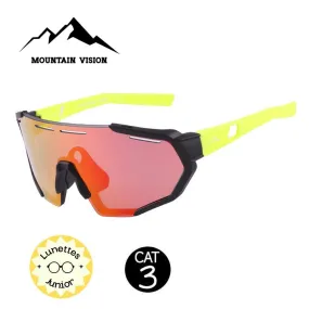 Lunettes de soleil MOUNTAIN VISION Noir/ Jaune Junior - Cat.3