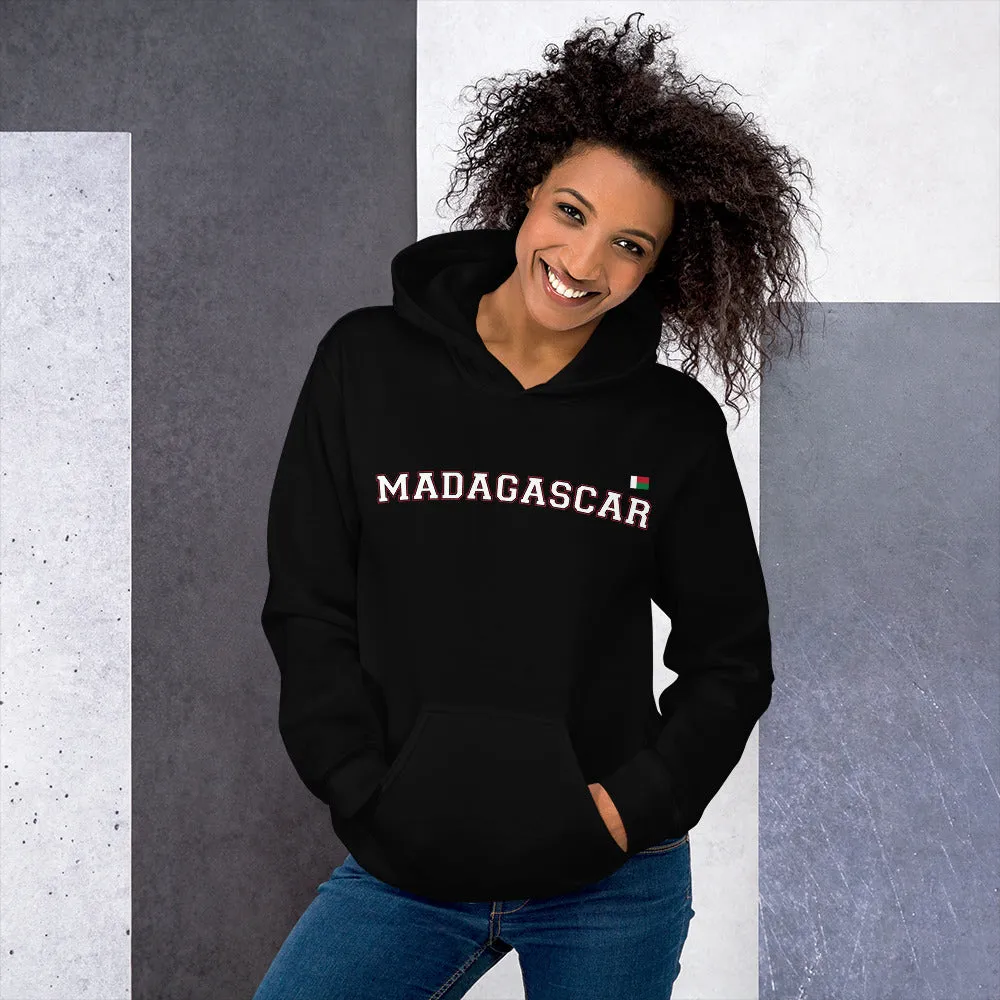 Madagascar - sweatshirt à capuche avec drapeau malagasy (malgache) sur le coeur