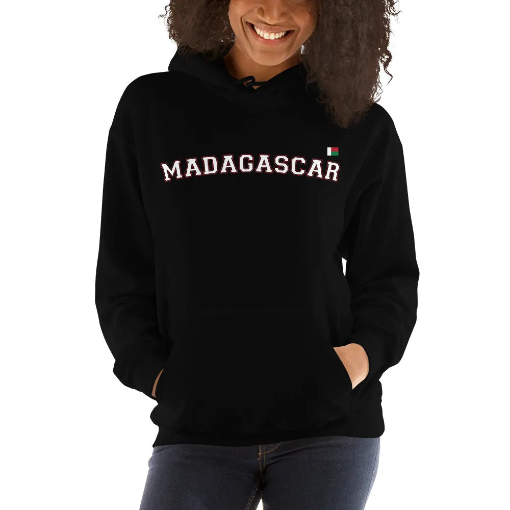 Madagascar - sweatshirt à capuche avec drapeau malagasy (malgache) sur le coeur