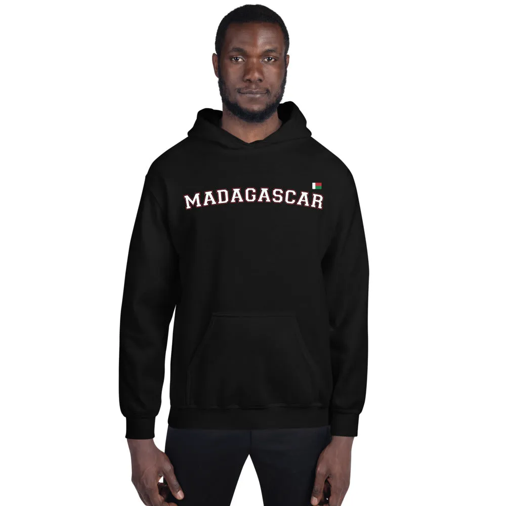 Madagascar - sweatshirt à capuche avec drapeau malagasy (malgache) sur le coeur