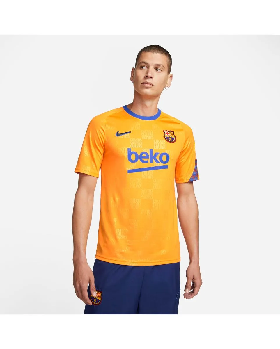 Maillot de football Homme FCB M NK DF TOP SS PM Orange Barcelone