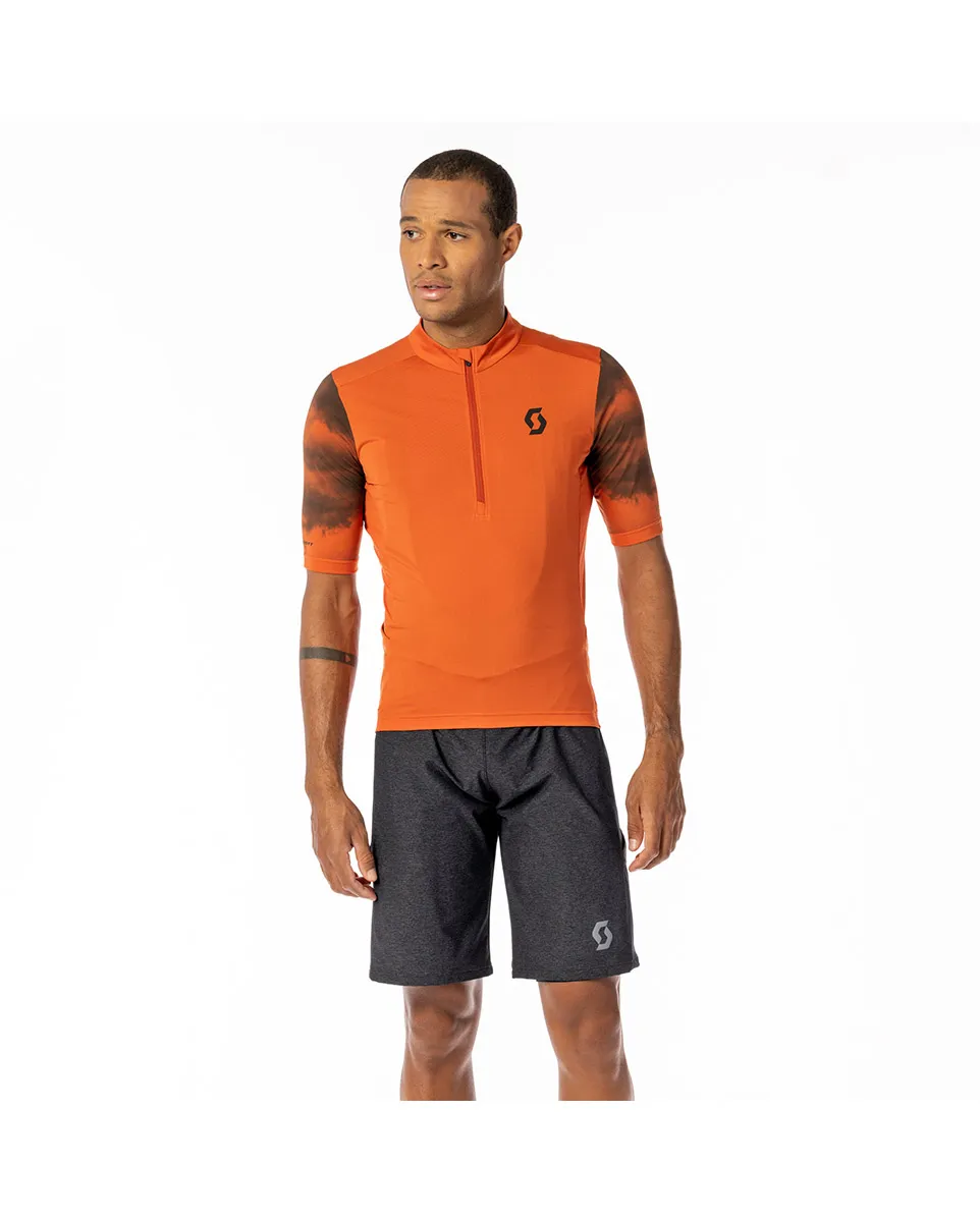 Maillot manches courtes Homme GRAVEL 10 Orange/Gris