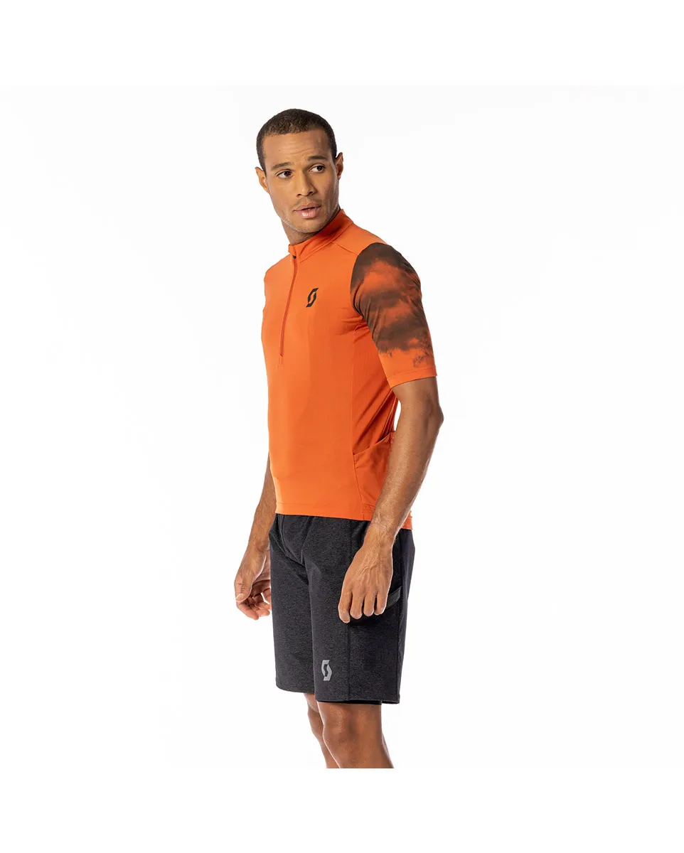 Maillot manches courtes Homme GRAVEL 10 Orange/Gris