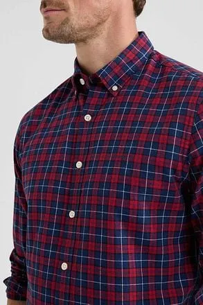 McGregor Chemise Bleu Rouge A Carreaux MM242.6001.07-4000 co