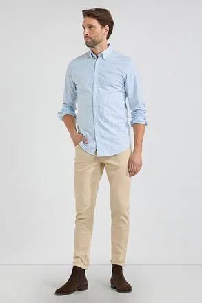 McGregor Chemise Oxford Rayures Bleu Clair MM242.6001.02-200