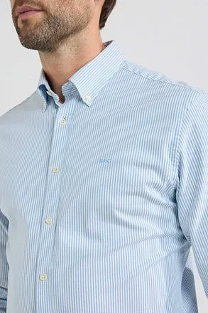 McGregor Chemise Oxford Rayures Bleu Clair MM242.6001.02-200