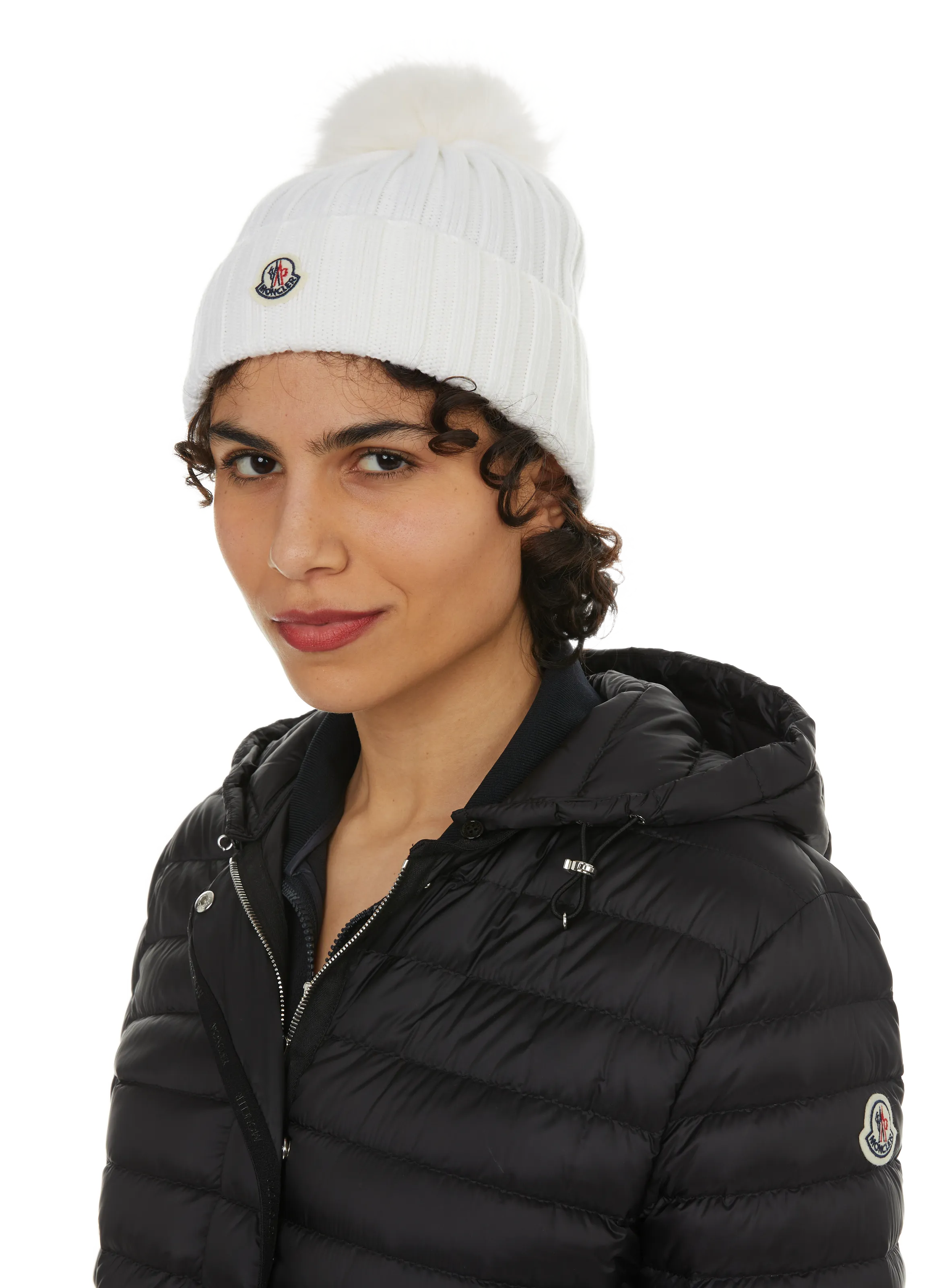 MONCLER  Bonnet en laine - Beige