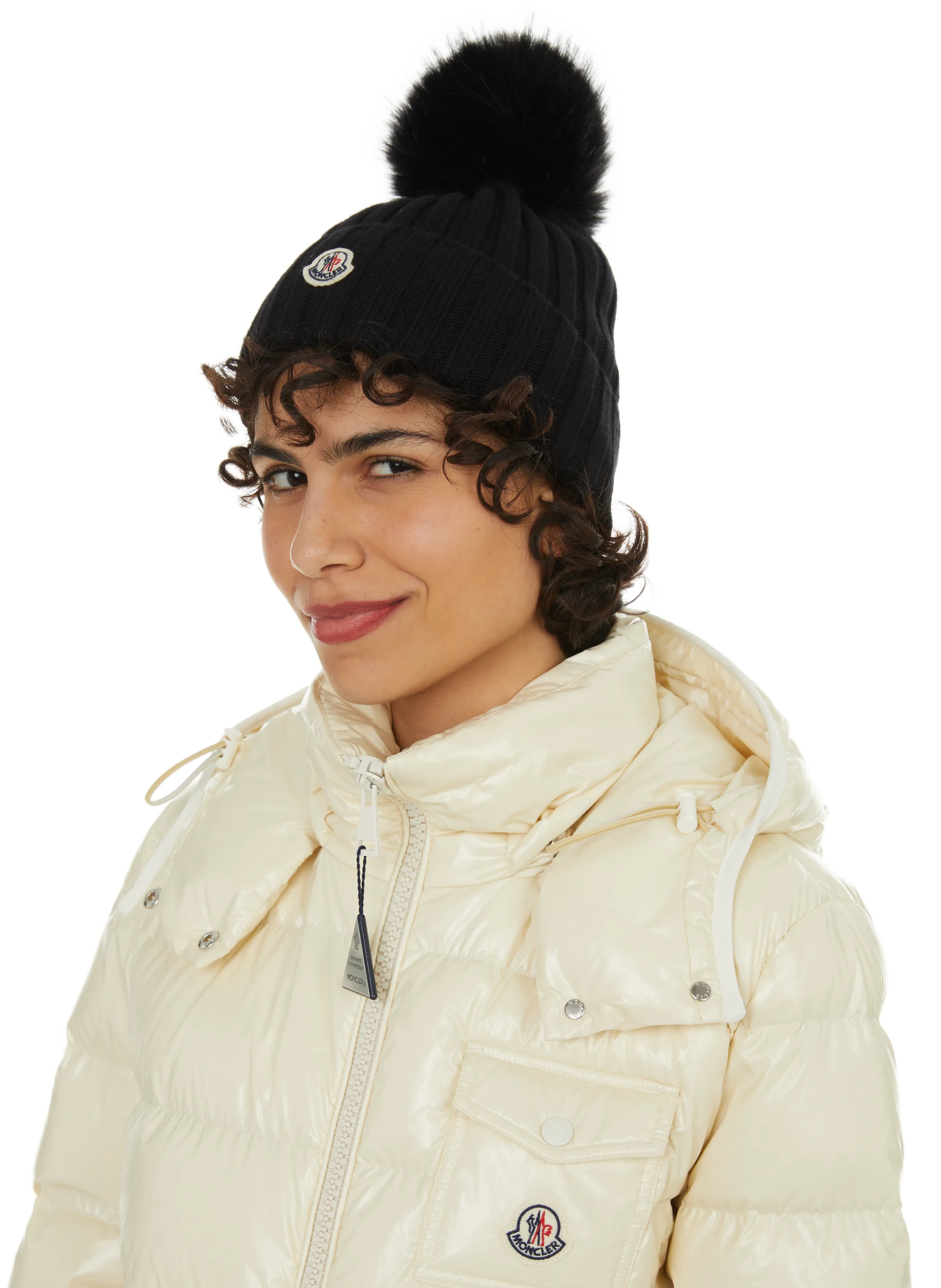 MONCLER  Bonnet en laine - Noir