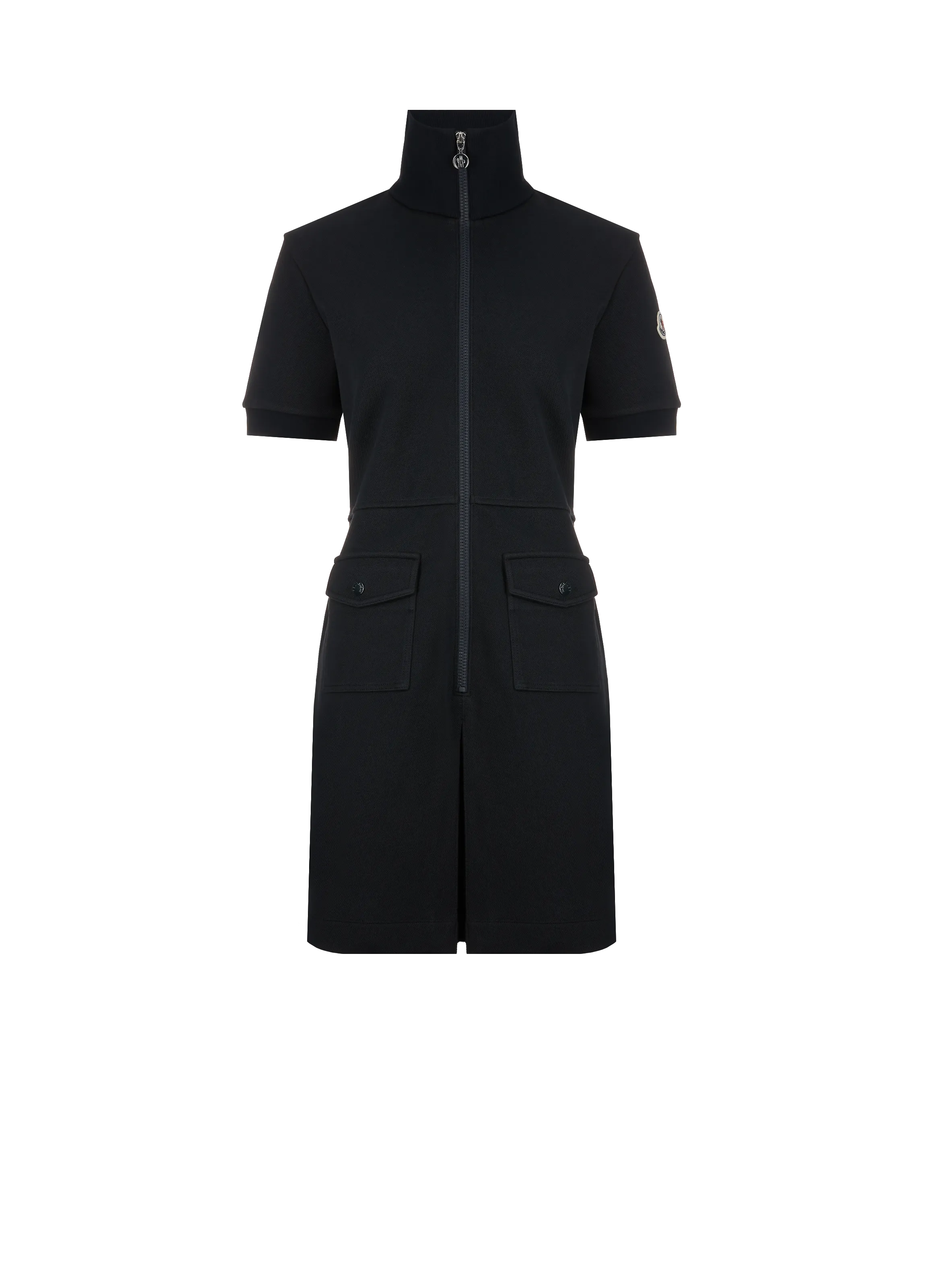 MONCLER  Robe courte à col montant - Bleu