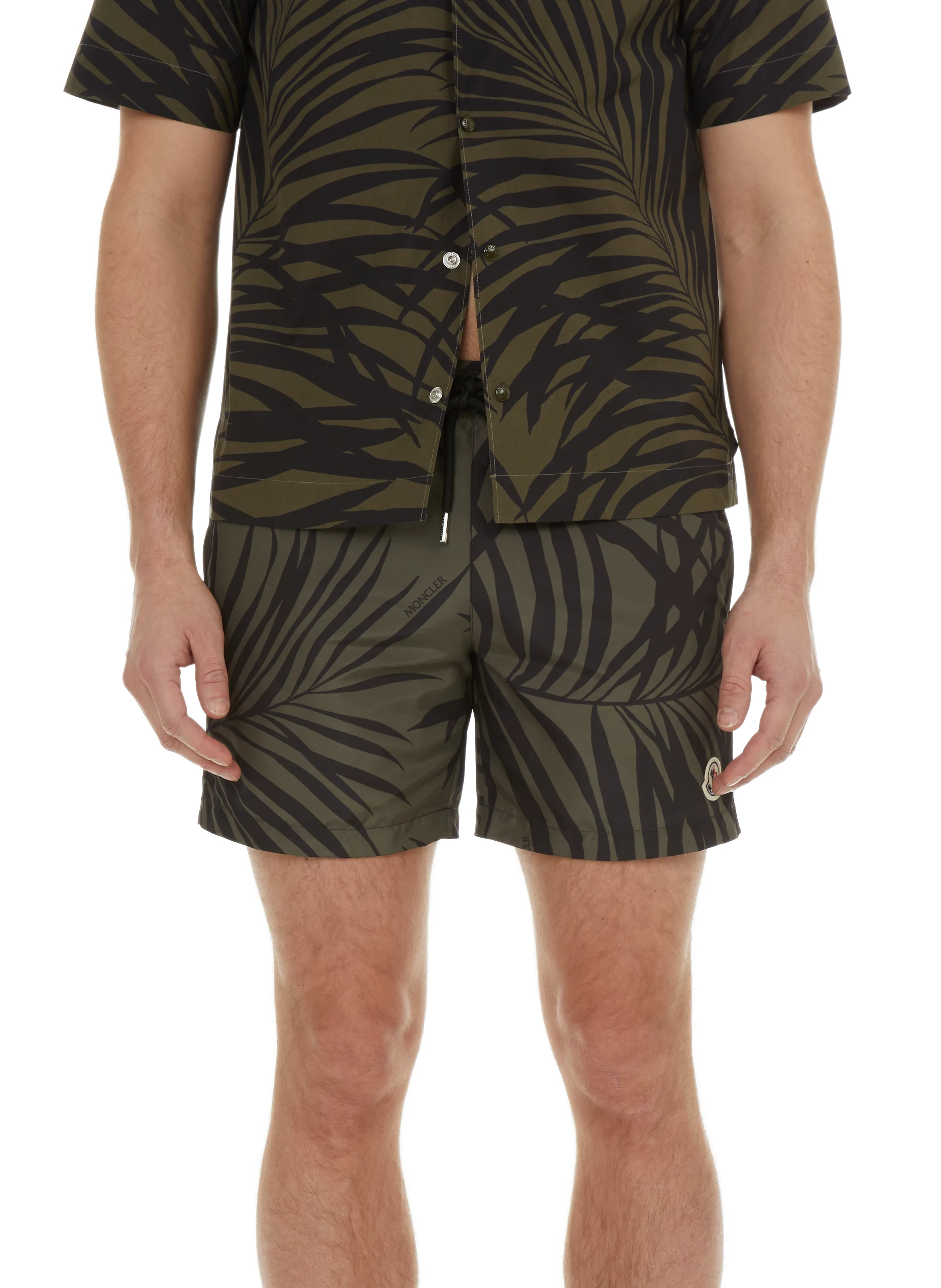 MONCLER  Short de bain imprimé - Vert