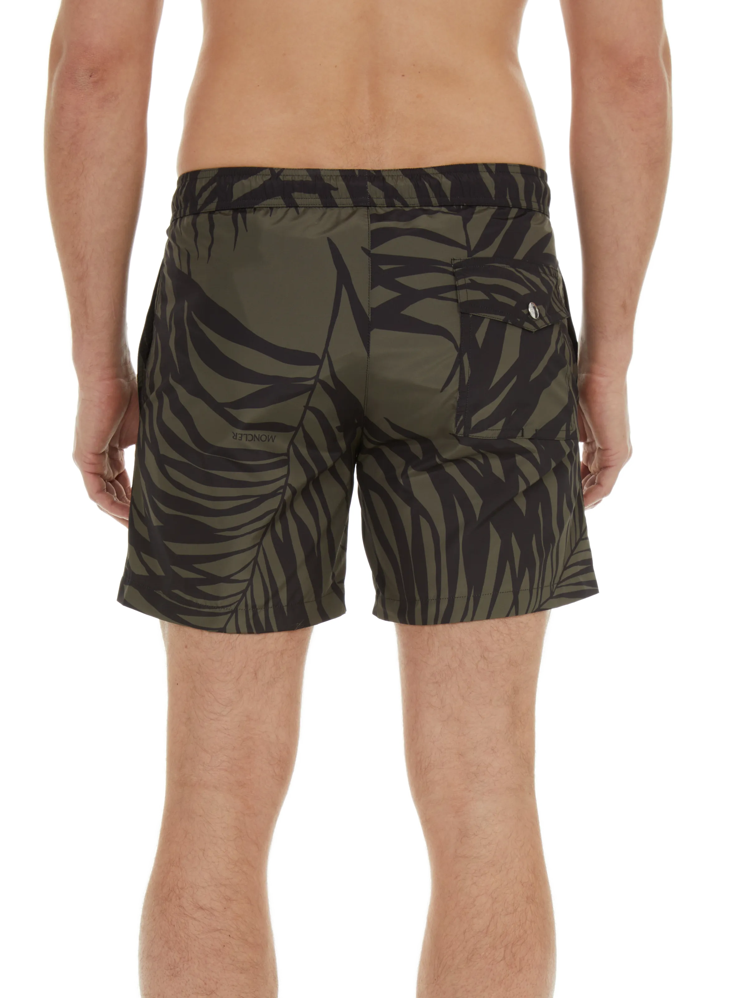 MONCLER  Short de bain imprimé - Vert