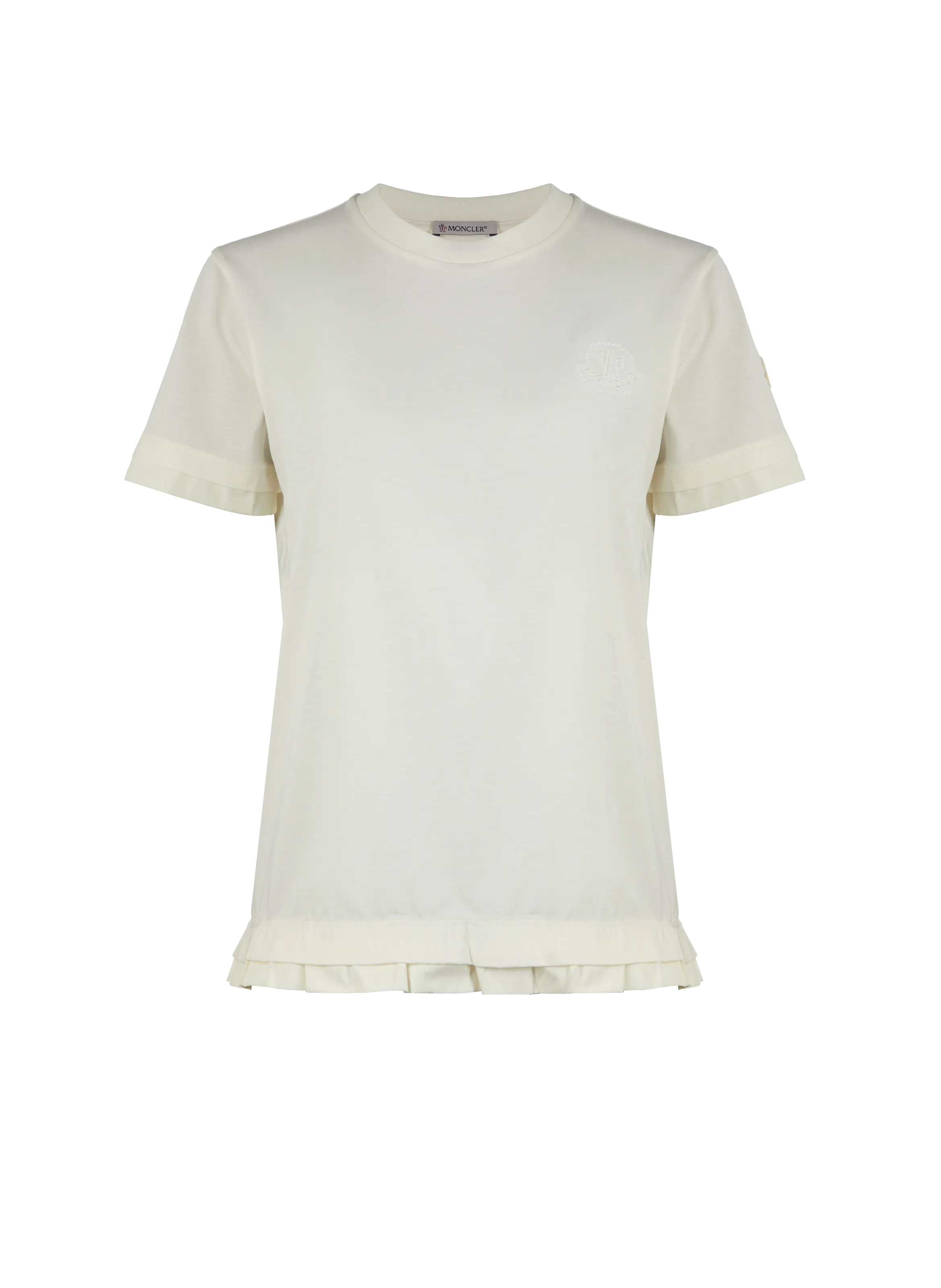 MONCLER  T-shirt en coton - Beige