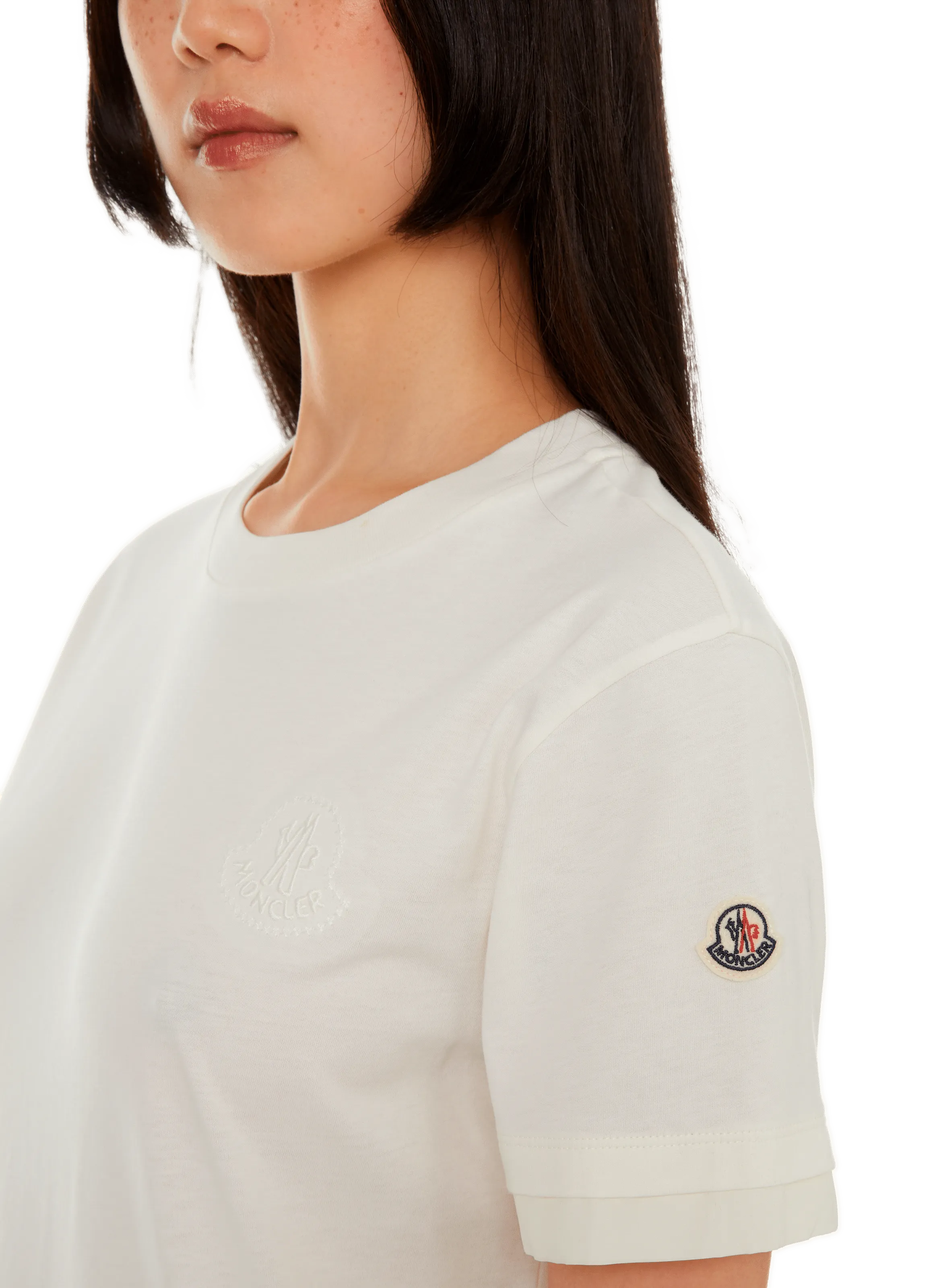 MONCLER  T-shirt en coton - Beige