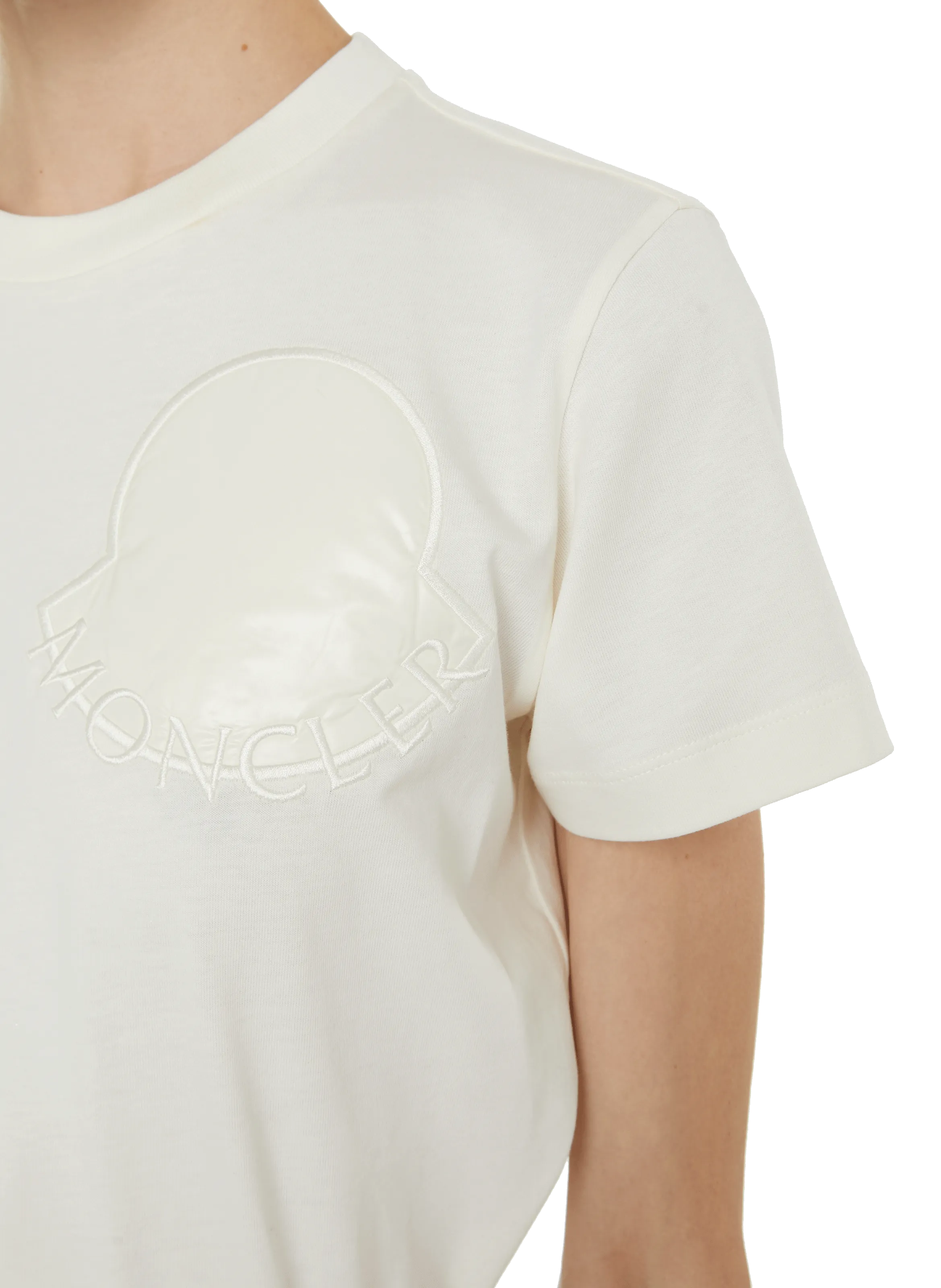 MONCLER  T-shirt en coton - Blanc