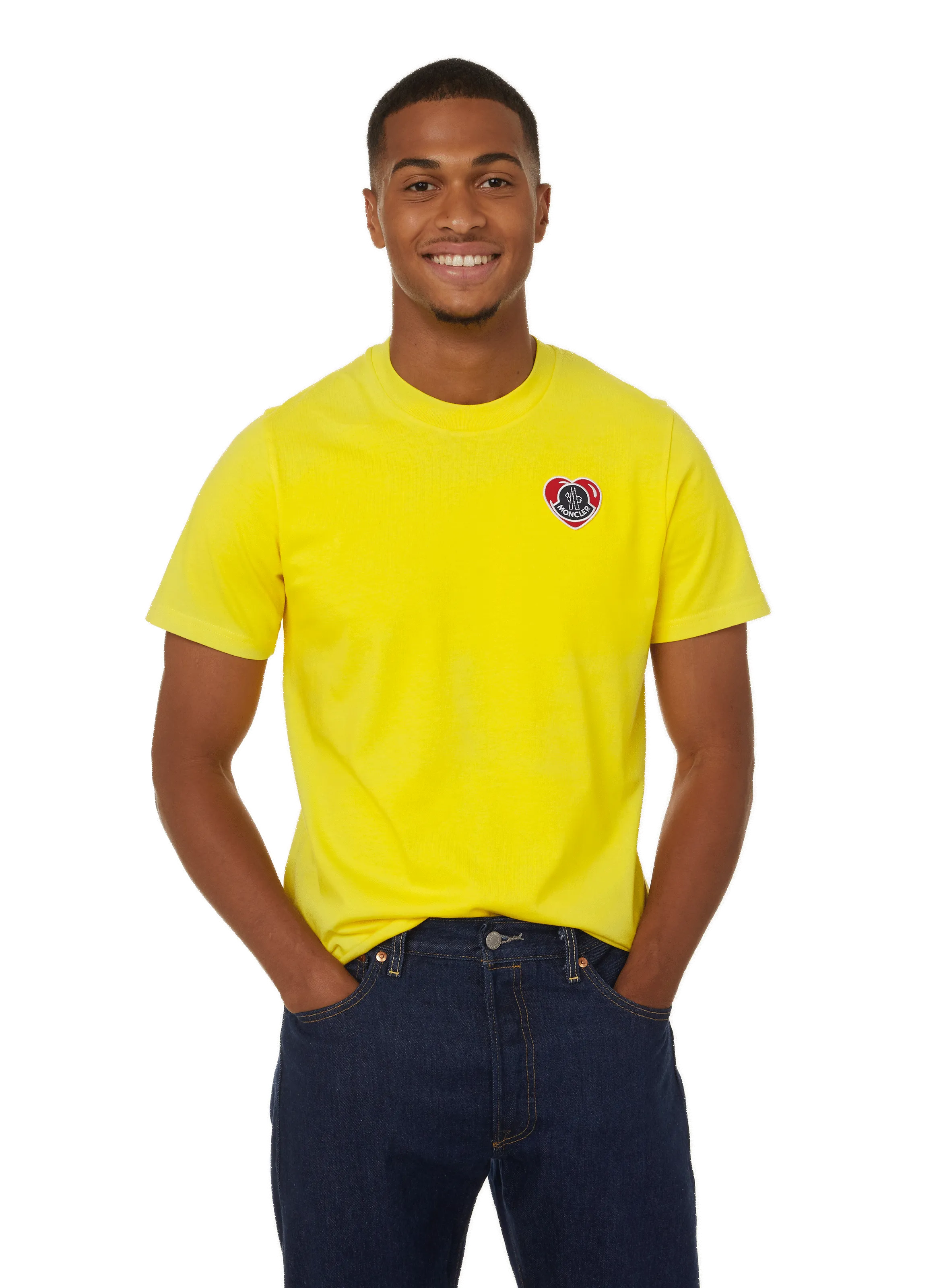 MONCLER  T-shirt en coton - Jaune