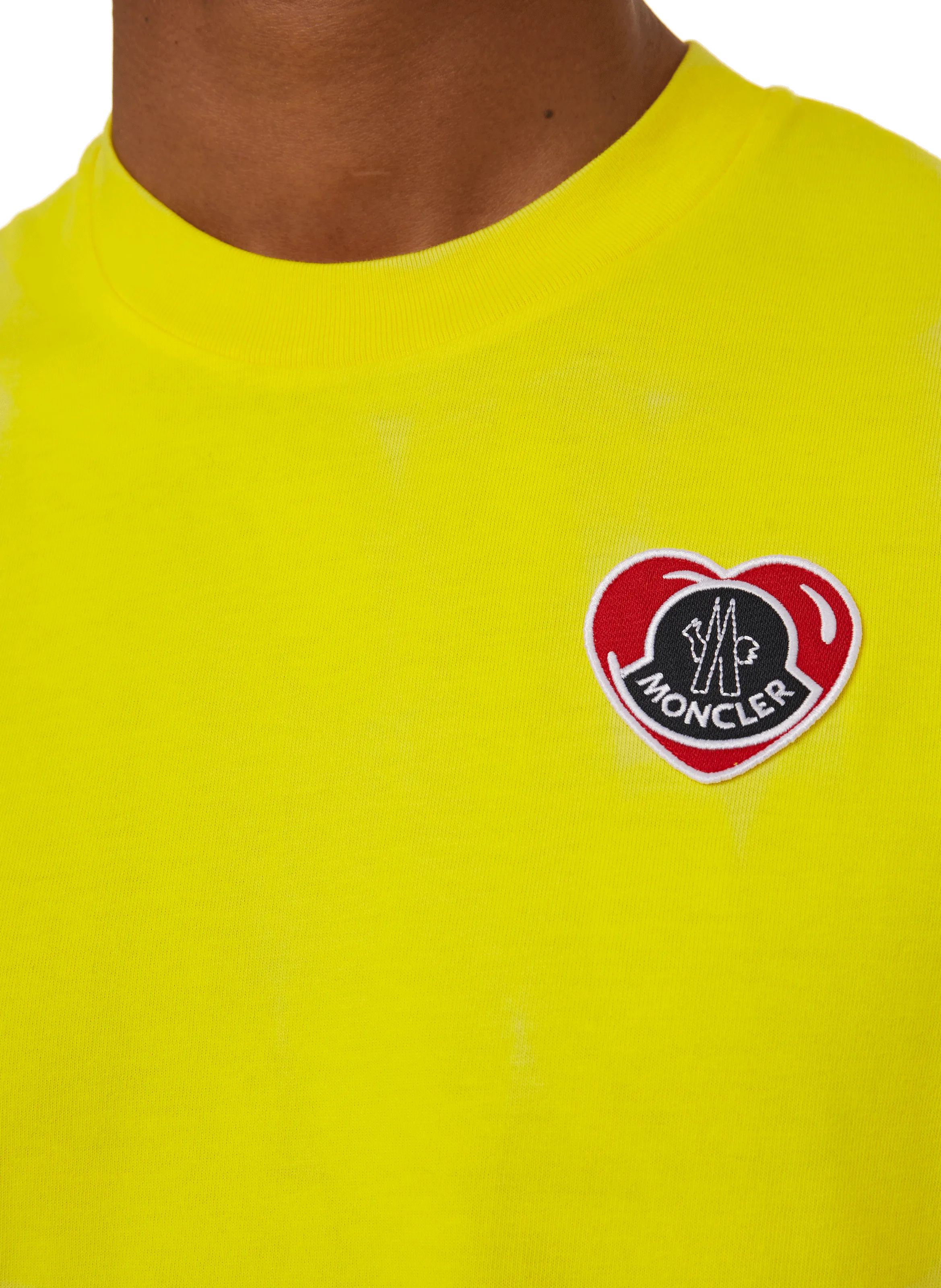 MONCLER  T-shirt en coton - Jaune