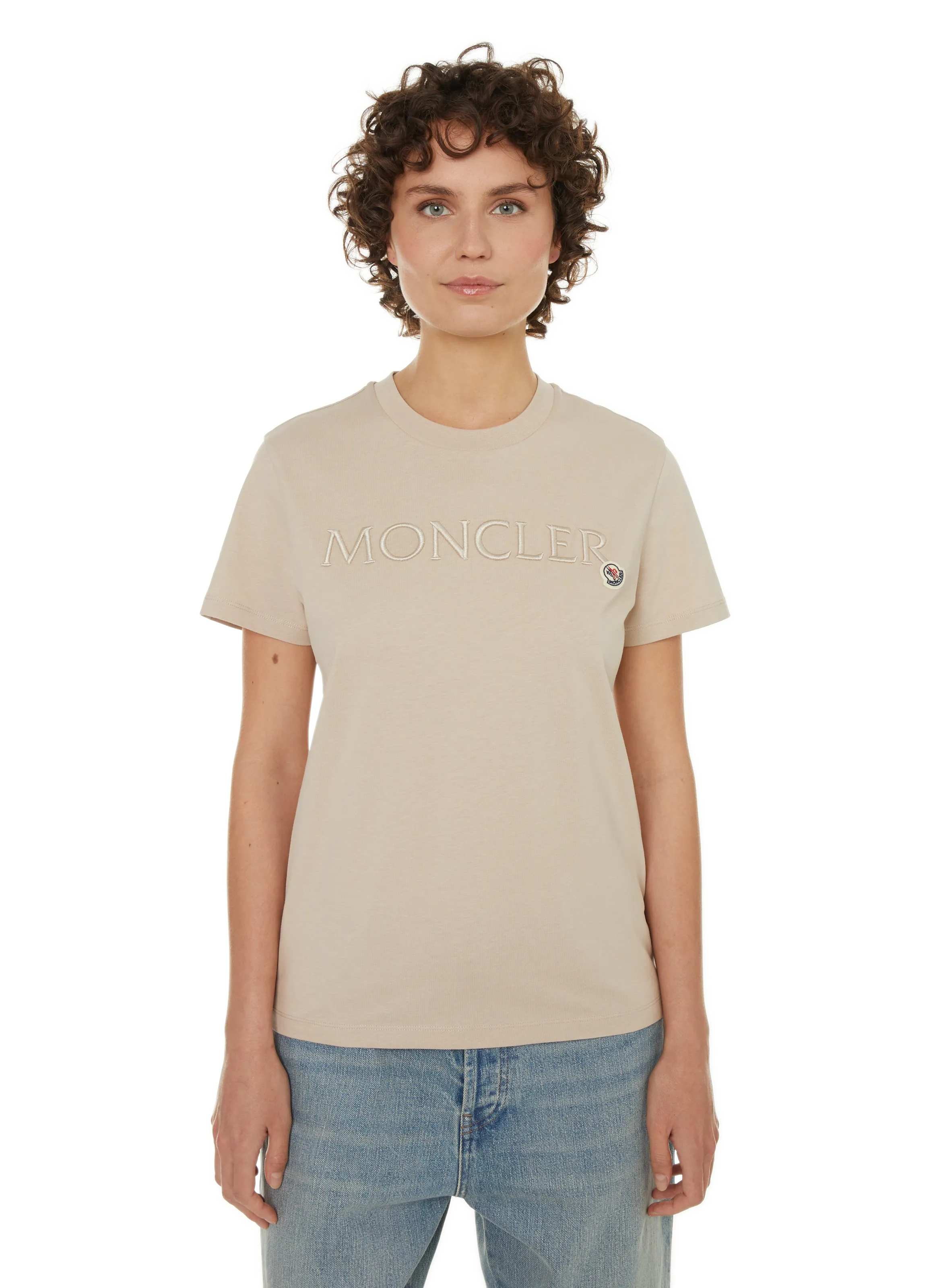 MONCLER  T-shirt logotypé - Beige