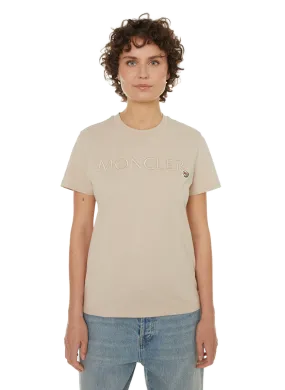 MONCLER  T-shirt logotypé - Beige