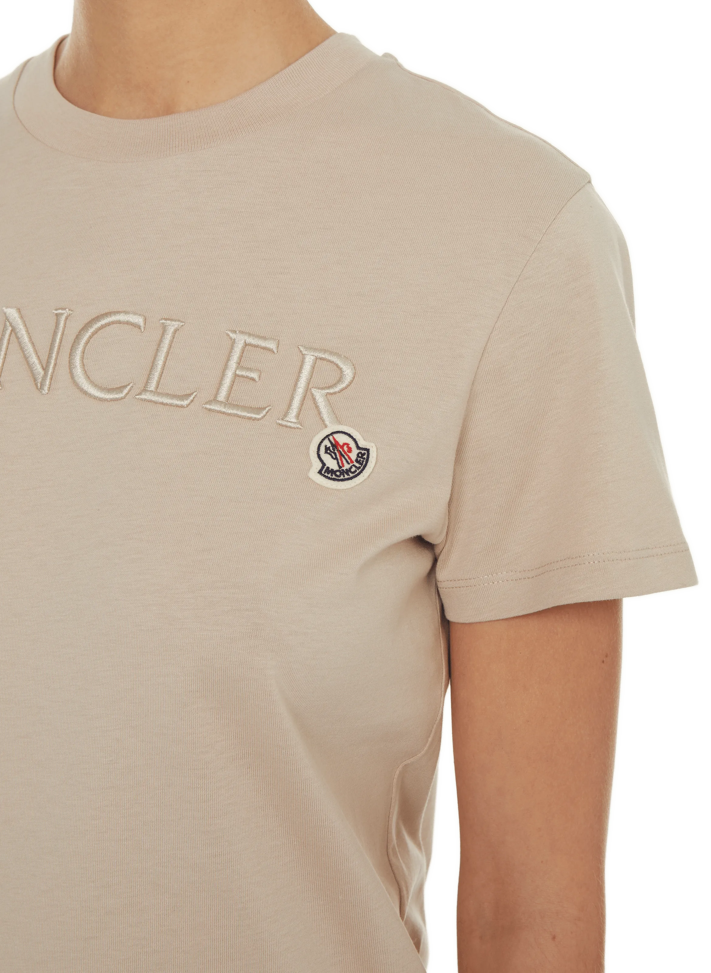 MONCLER  T-shirt logotypé - Beige