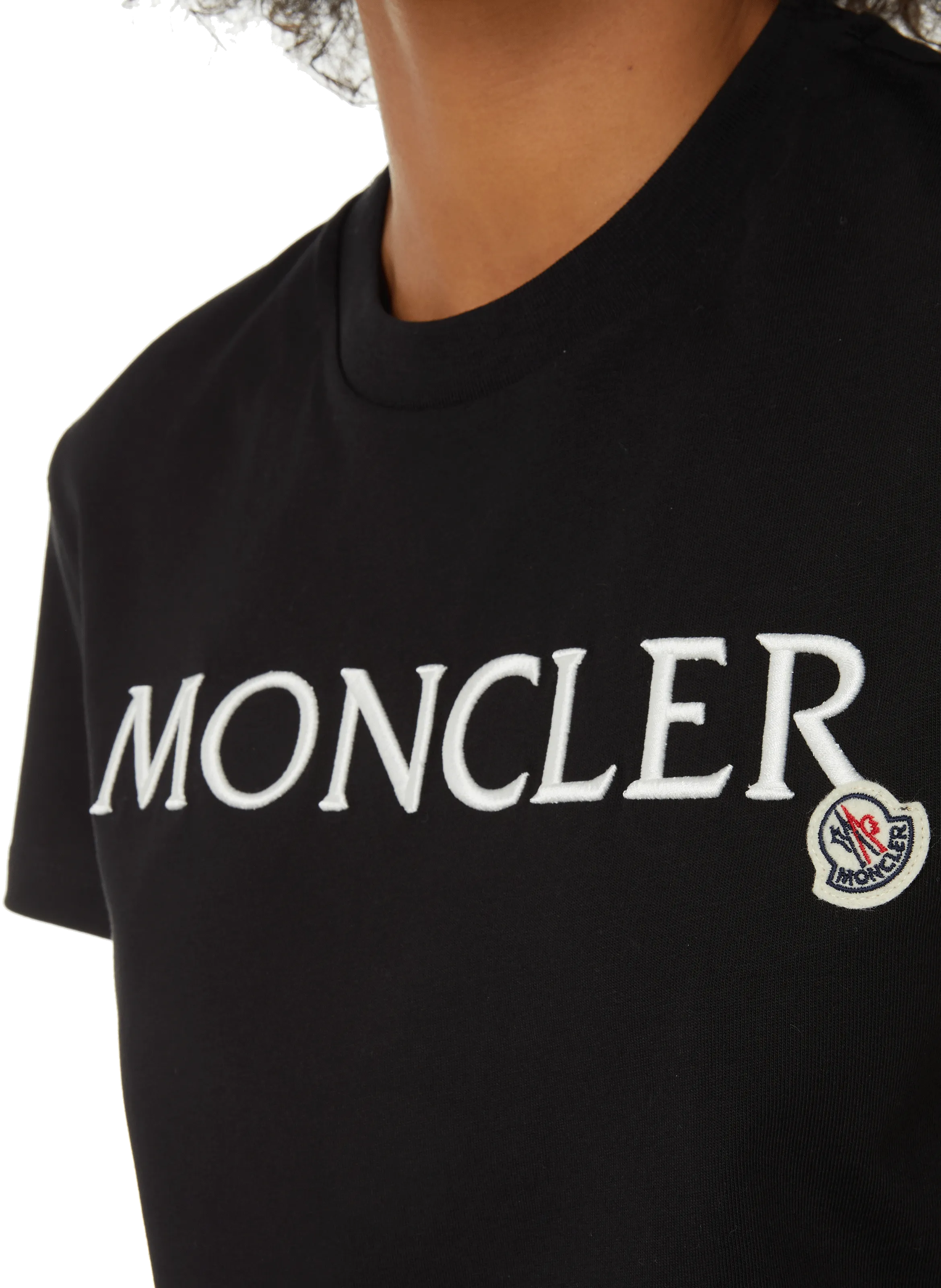 MONCLER  T-shirt logotypé en coton - Noir