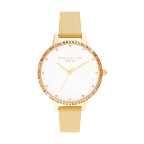 Montre Femme Olivia Burton RAINBOW OB16RB20 - Bracelet Cuir Jaune  | 3 Suisses