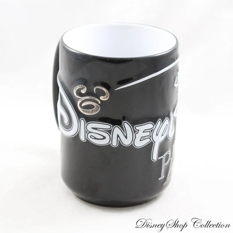 Mug DISNEYLAND PARIS Tour Eiffel noir blanc relief 3D Disney 12 cm