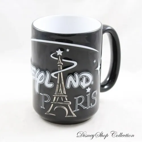 Mug DISNEYLAND PARIS Tour Eiffel noir blanc relief 3D Disney 12 cm