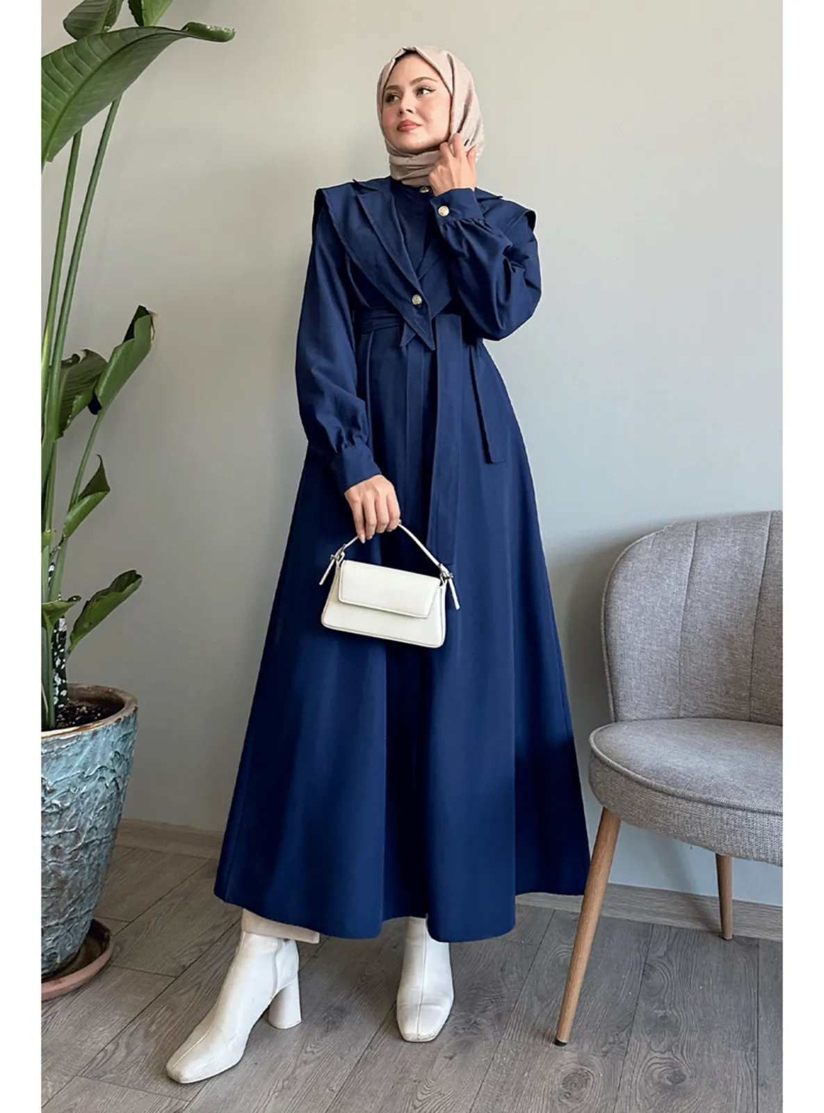 Navy Blue - Trench Coat