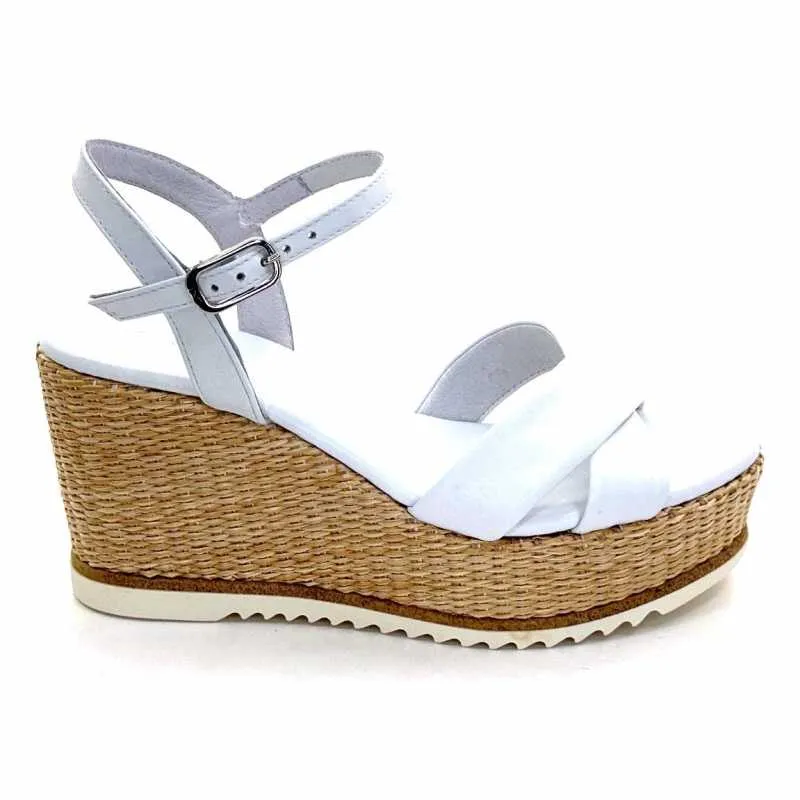 NeroGiardini 410630 D7078 Cuir Raffia Blanc