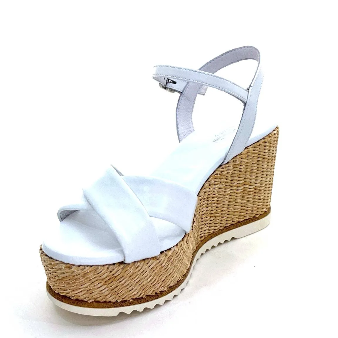 NeroGiardini 410630 D7078 Cuir Raffia Blanc