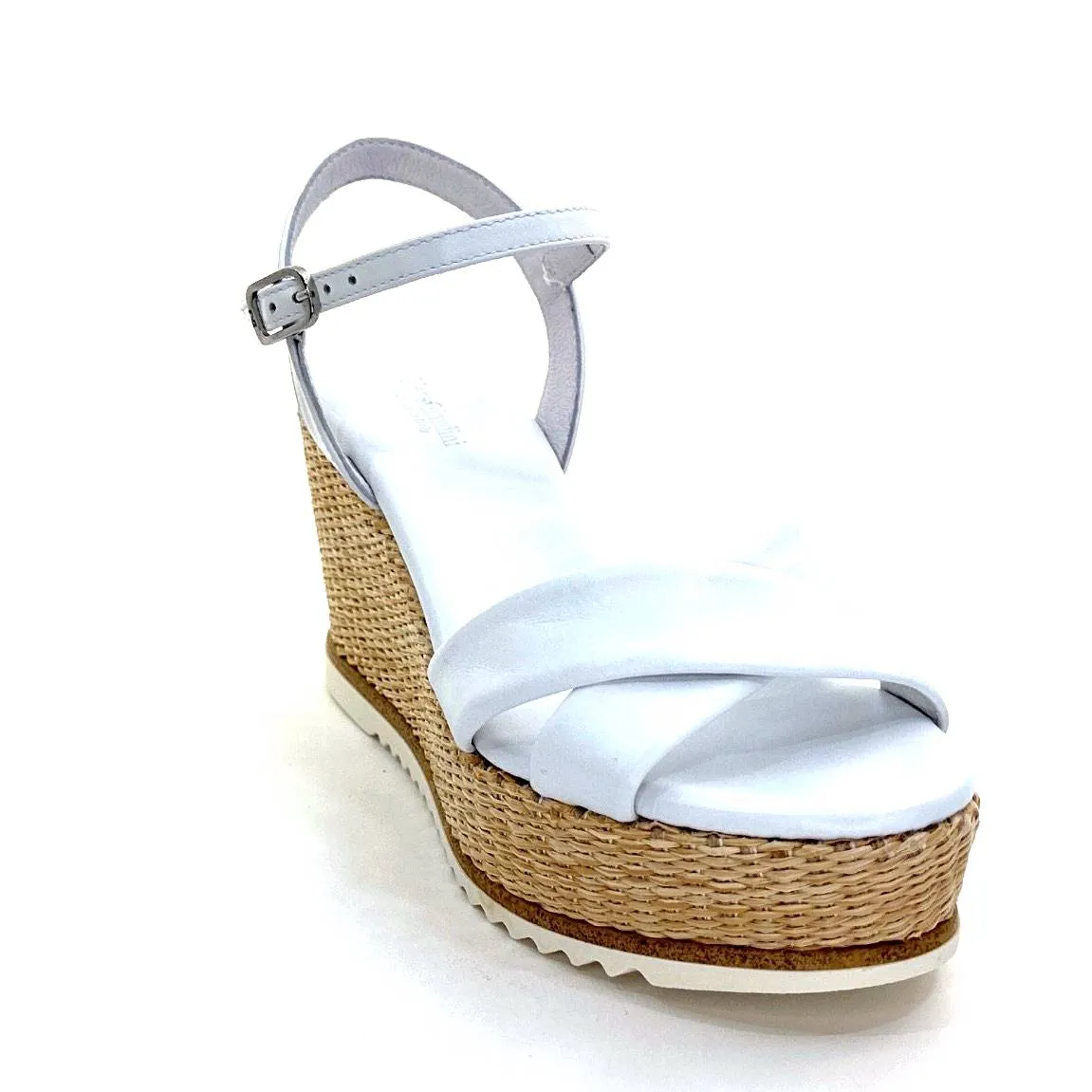 NeroGiardini 410630 D7078 Cuir Raffia Blanc