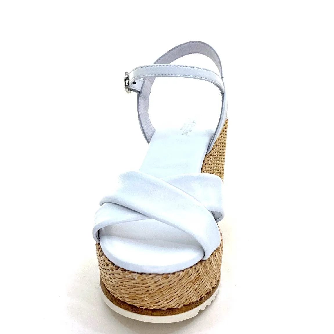 NeroGiardini 410630 D7078 Cuir Raffia Blanc