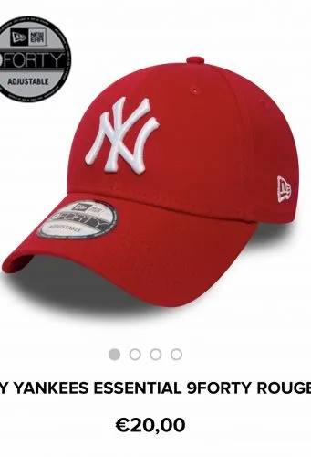 NEW ERA 9FORTY CASQUETTE ROUGE Réglable