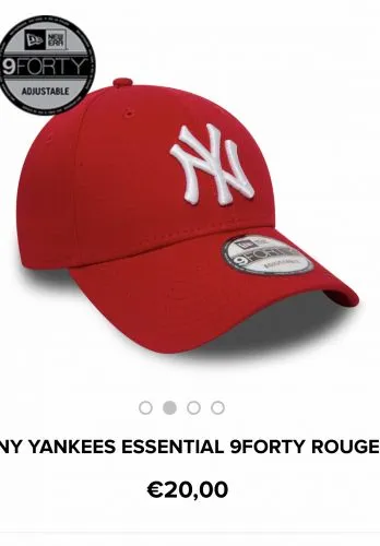 NEW ERA 9FORTY CASQUETTE ROUGE Réglable