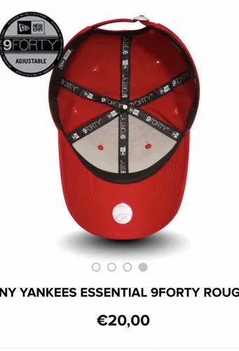 NEW ERA 9FORTY CASQUETTE ROUGE Réglable