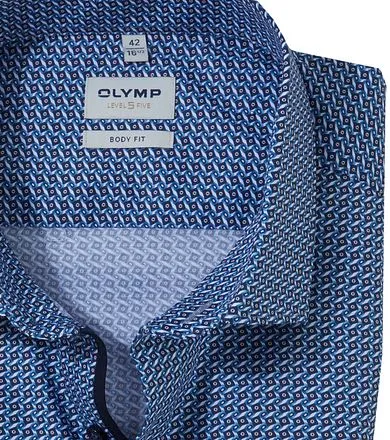 OLYMP Chemise Level 5 Impression Mid Bleu 212044-18 commande