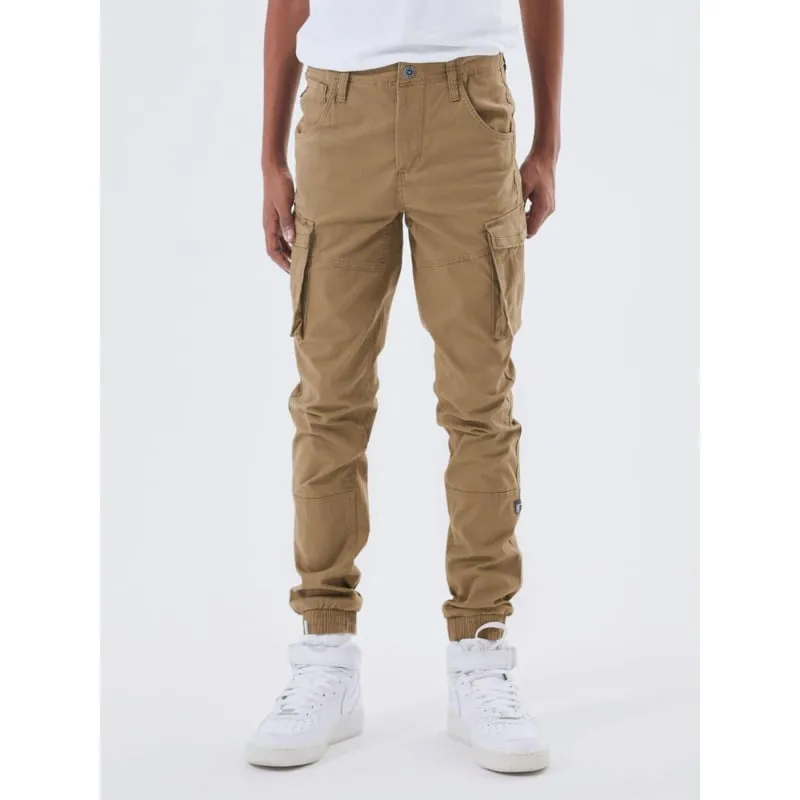 Pantalon cargo ryan kaki foncé garçon - Name It | wimod