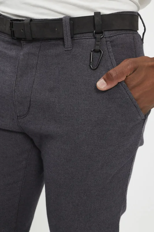 Pantalon chino structured straight anthracite