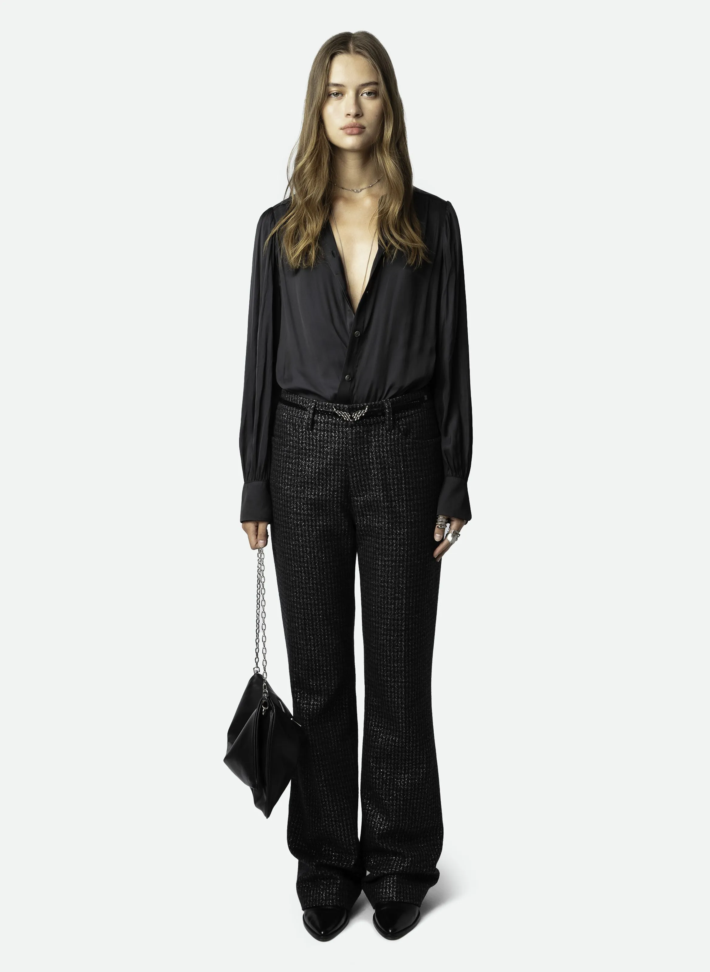 PANTALON DROIT EN LAINE MéLANGéE PISTOL - ZADIG&VOLTAIRE pour FEMME | Printemps