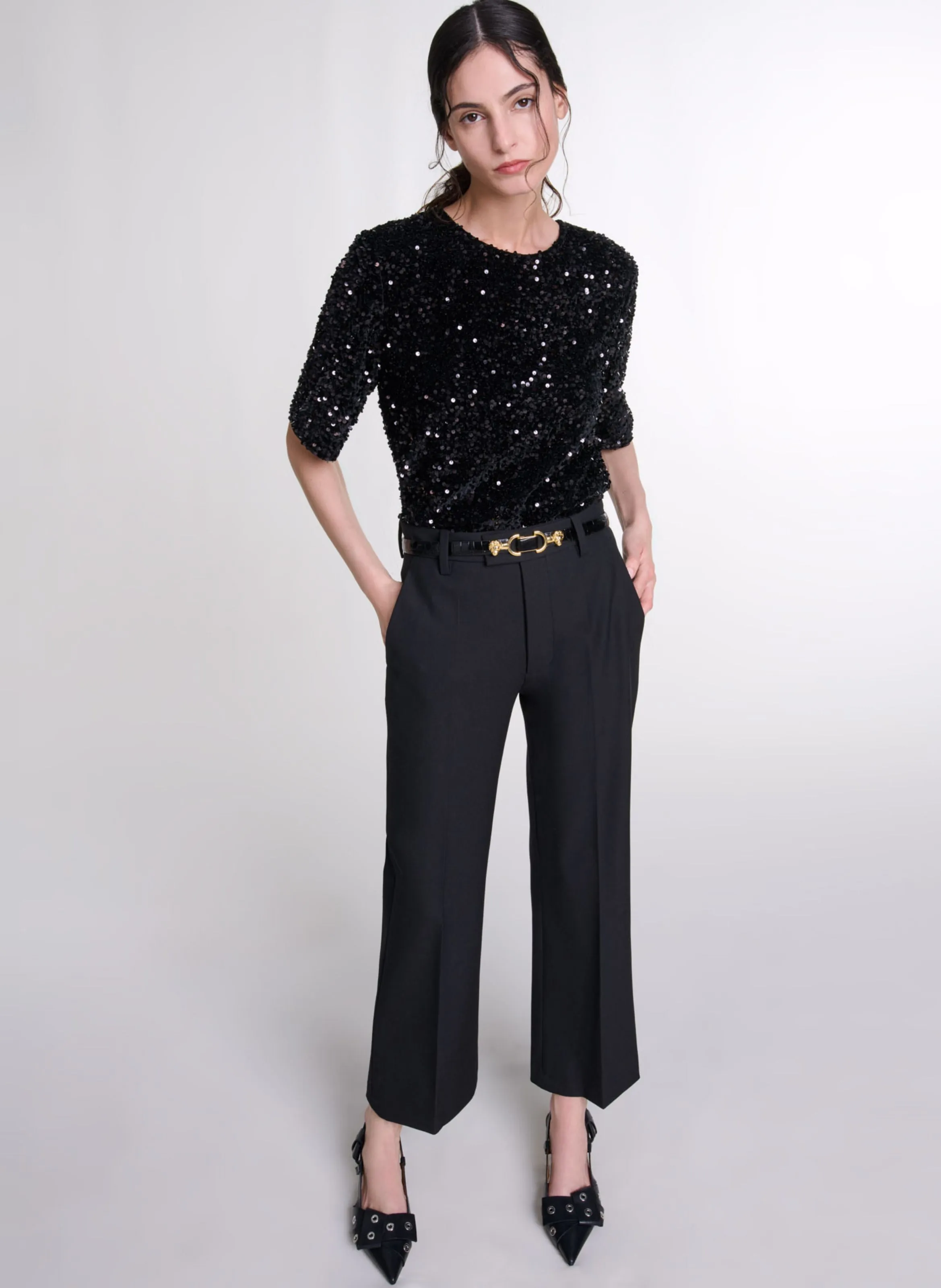 PANTALON DROIT - MAJE pour FEMME | Printemps