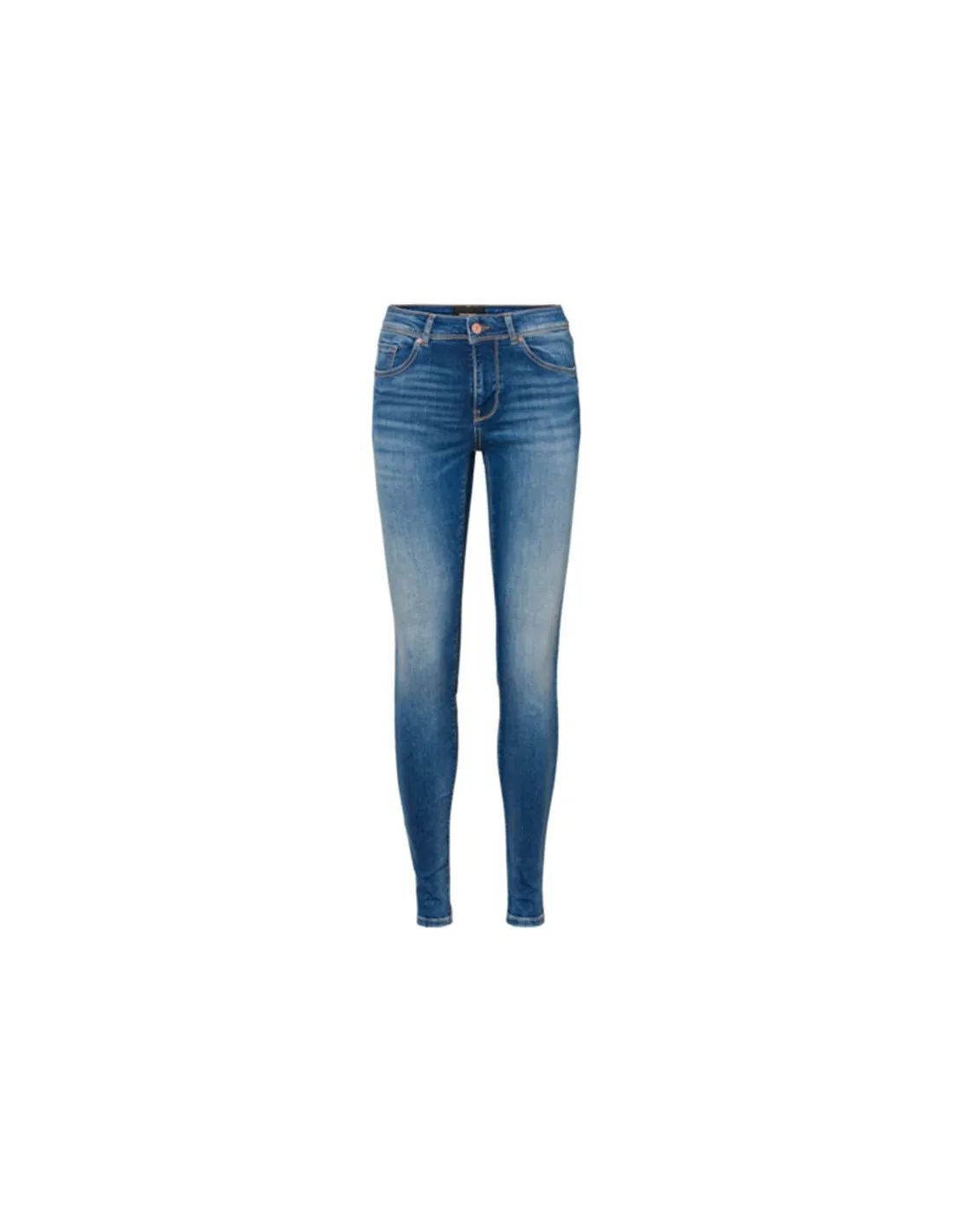 Pantalon Vero Moda lux Mrlim Jeansi310 Bleu moyen Denim Femme