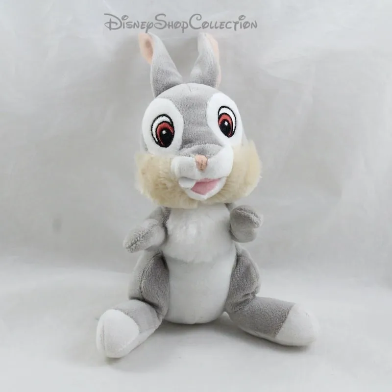 Peluche lapin Pan Pan DISNEY NICOTOY Bambi gris blanc Panpan 16 cm