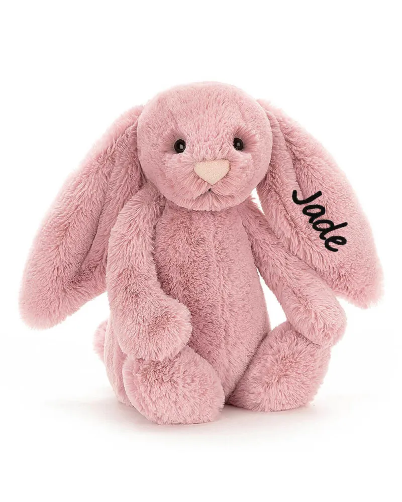 Peluche Lapin pétale de rose personnalisée