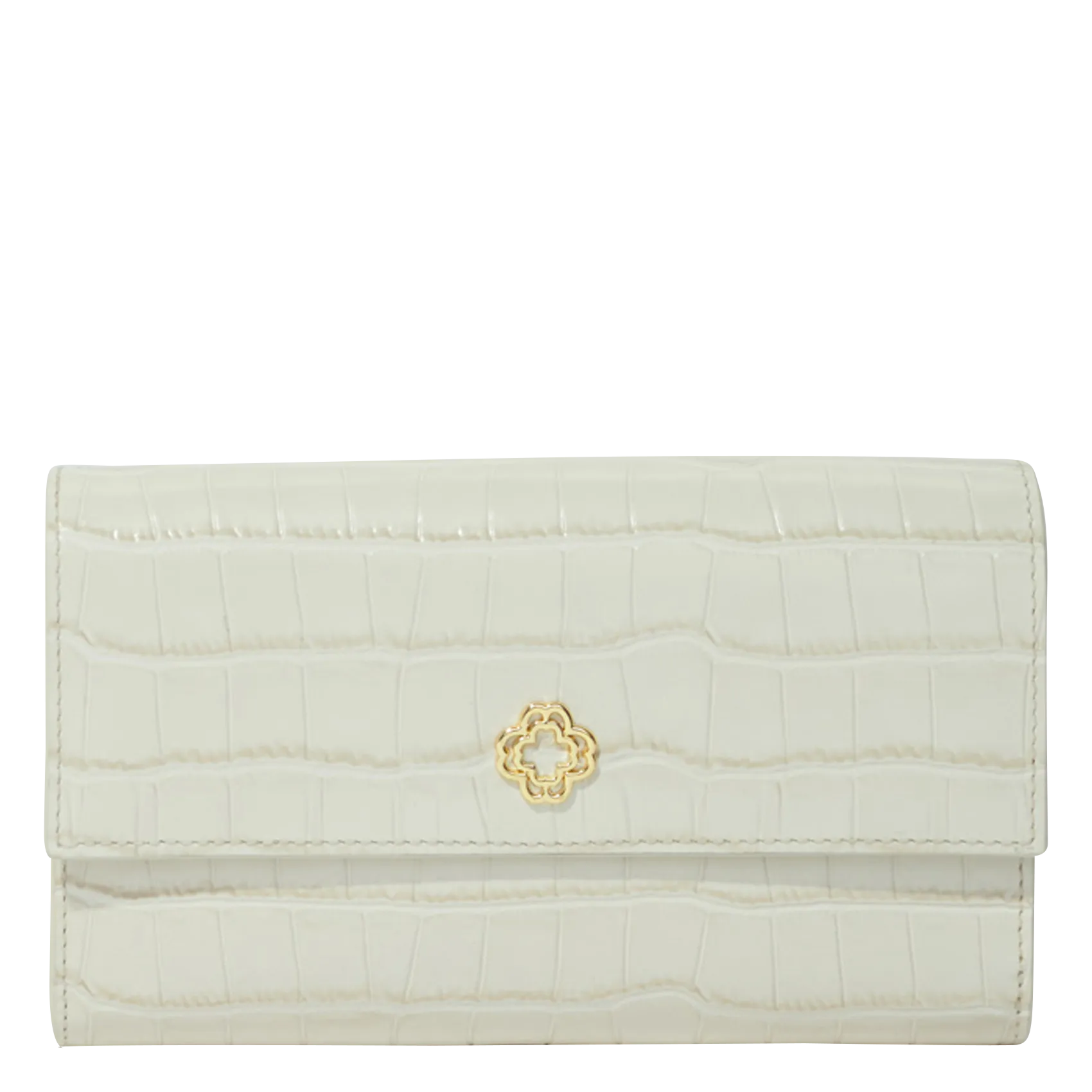 POCHETTE à RABAT ASPECT CUIR EMBOSSé CLOVER WALK - MAJE pour FEMME | Printemps