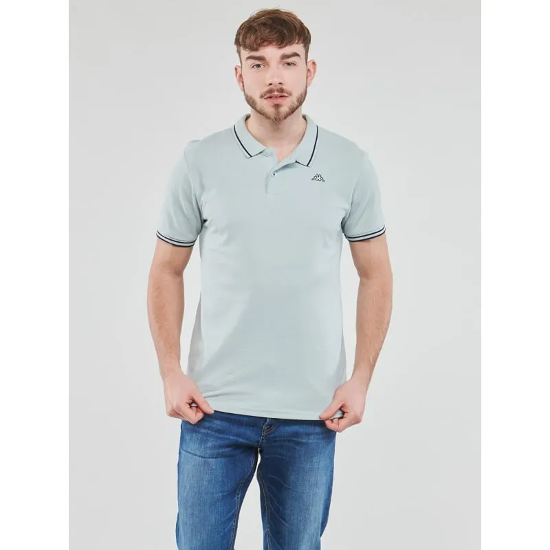 Polo bicolore feinte de passe bleu gris homme - Eden Park | wimod