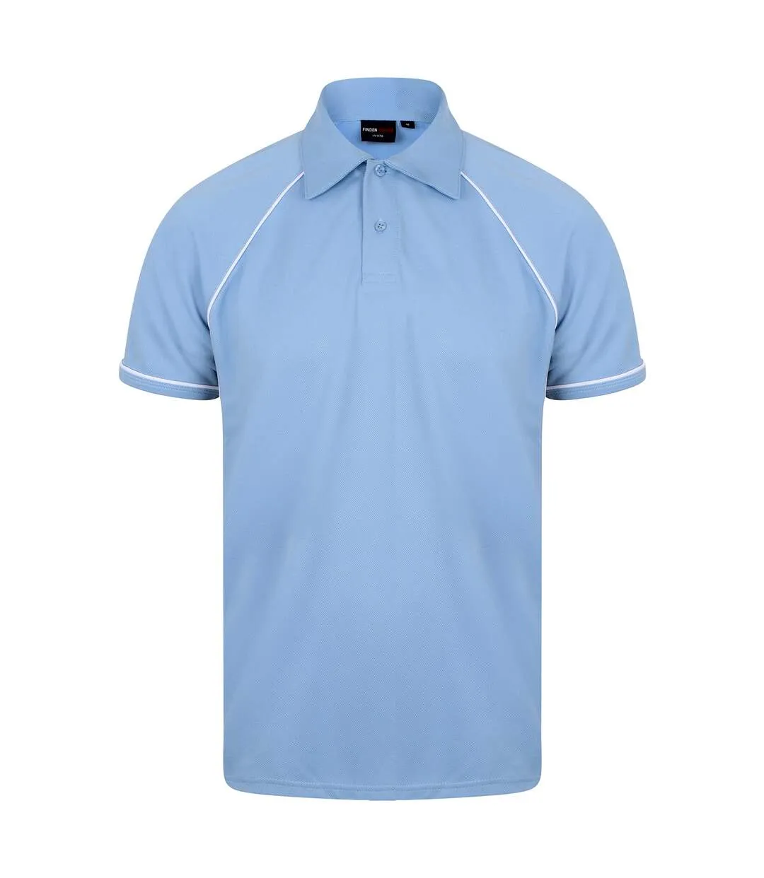 Polo sport à manches courtes homme bleu ciel/bleu marine/blanc Finden & Hales