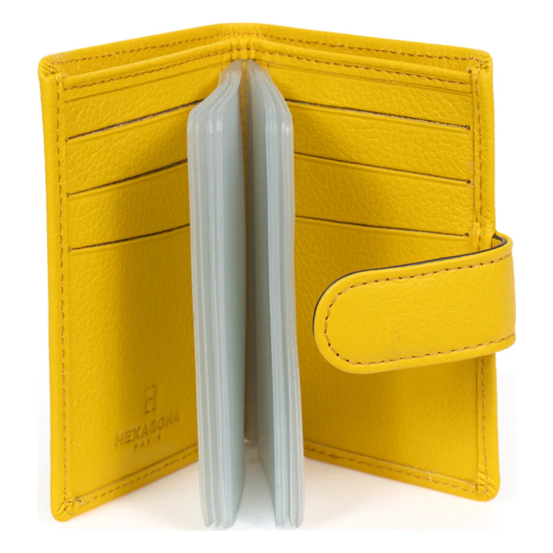 Porte-cartes Cuir CONFORT Jaune Alex | 3 Suisses