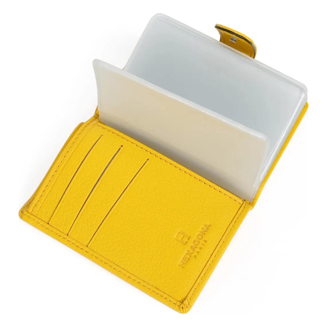 Porte-cartes Cuir CONFORT Jaune Alex | 3 Suisses