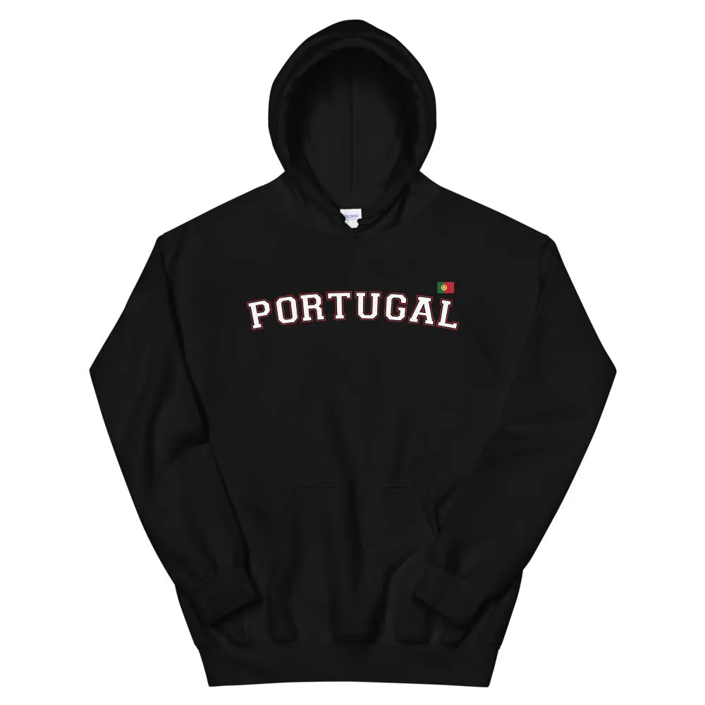 Portugal - sweatshirt à capuche avec drapeau portugais sur le coeur