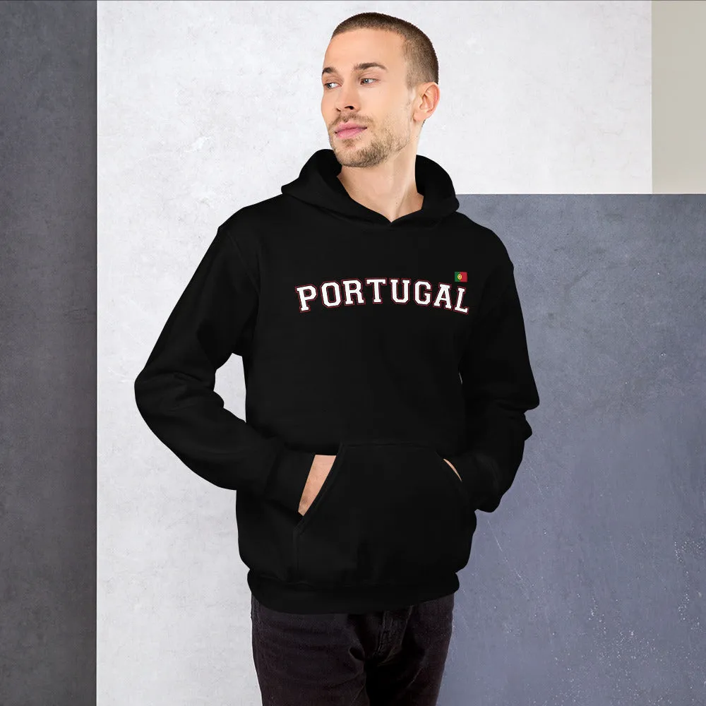 Portugal - sweatshirt à capuche avec drapeau portugais sur le coeur